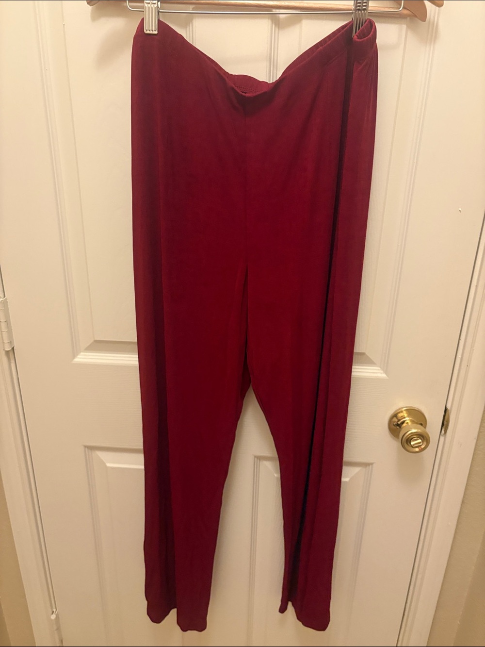Chicos Travelers Women's Stretch Wide-Leg Pants - Red A049